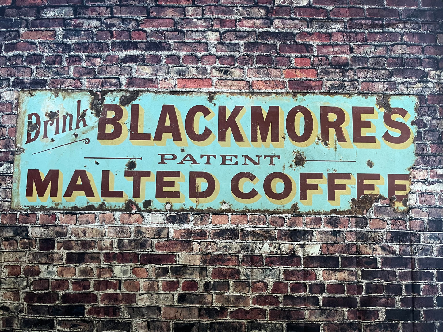 Blackmore's Malted Coffee Vintage Original Enamel Advertising Sign 152cm x 46cm