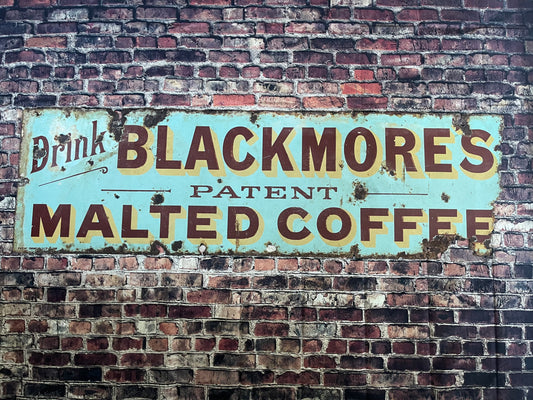 Blackmore's Malted Coffee Vintage Original Enamel Advertising Sign 152cm x 46cm