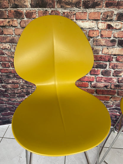 Calligaris Basil Bar Stool In Mustard Yellow One Pair - Superb Condition