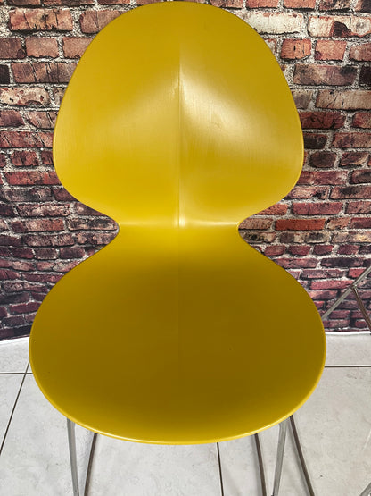 Calligaris Basil Bar Stool In Mustard Yellow One Pair - Superb Condition