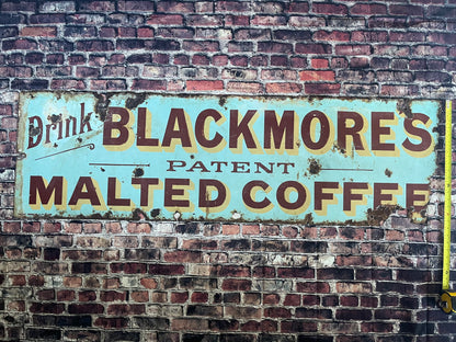 Blackmore's Malted Coffee Vintage Original Enamel Advertising Sign 152cm x 46cm