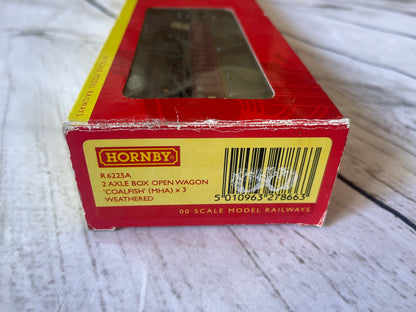 HORNBY R6225A OO GAUGE TRIPLE PACK EWS MHA COALFISH WAGONS