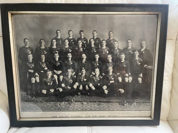 Rare 1905 NZ All Blacks Large Photograph Antique Original Frame & Glass - Almost 120 Years Old