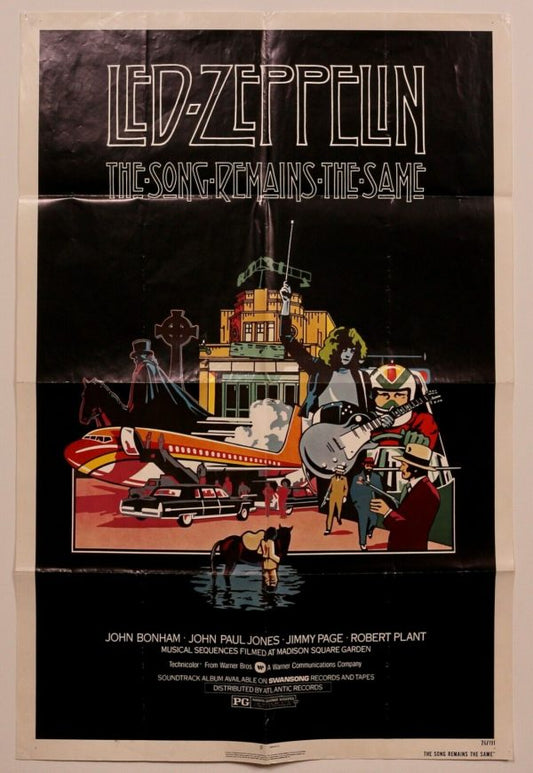 Led Zeppelin THE SONG REMAINS THE SAME Movie poster orignal 1976 104cm x 69cm