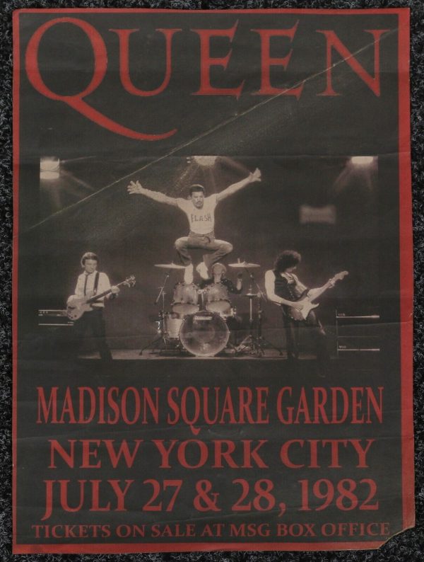 QUEEN, MADISON SQUARE GARDEN, NEW YORK CITY, JULY 27 & 28, 1982, Genuine Poster