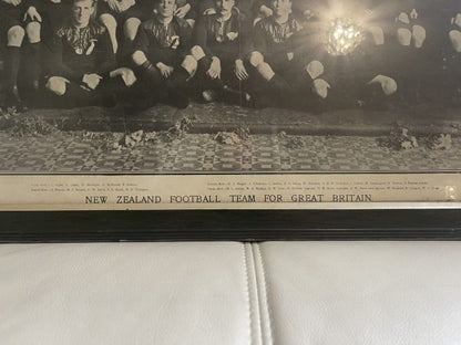 Rare 1905 NZ All Blacks Large Photograph Antique Original Frame & Glass - Almost 120 Years Old