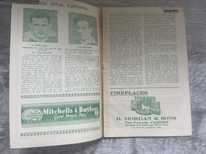 WALES v IRELAND 12 MARCH 1949 RUGBY PROGRAMME - TRIPLE CROWN IRELAND SWANSEA